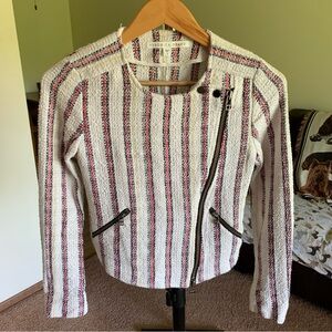 Veronica Beard Mara Striped Tweed Jacket 0